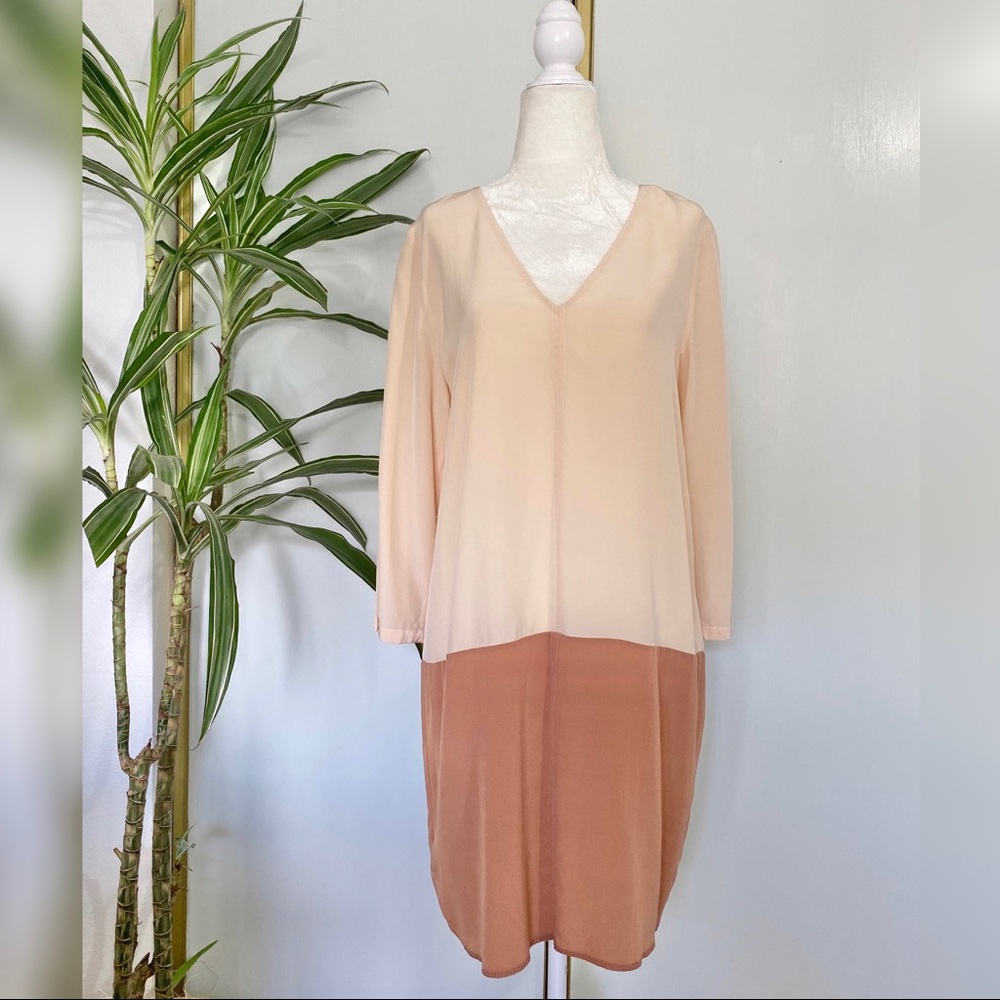 NWOT Wilfred Silk Colorblock Shift Dress